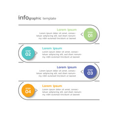 Business infographic template colorful background design