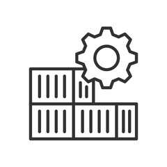 Transportation, icon in line design. Transportation, logistics, mobility, travel, public transport, freight, delivery on white background vector. Transportation, editable stroke icon