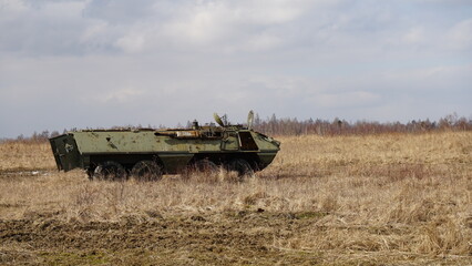 Fototapeta premium army vehicles old soviet destroyed
