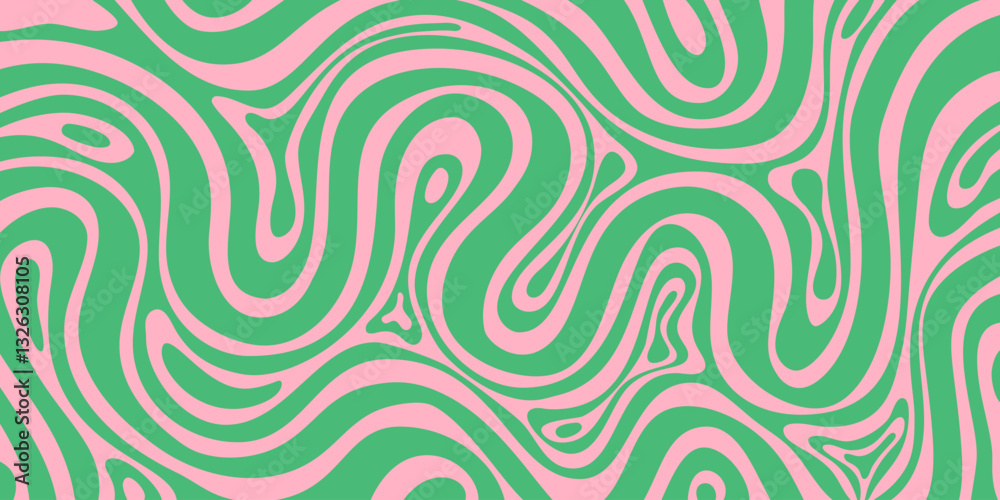 Aufkleber abstract geometric groovy texture vector design. psychedelic y2k background. trippy hand-drawn art.