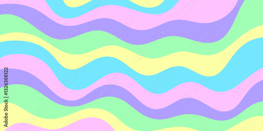 Poster cool wavy trippy y2k background. trendy groovy abstract psychedelic pattern. colorful geometric abst