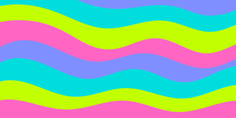 Cool Wavy Trippy Y2k Background. Trendy Groovy Abstract Psychedelic Pattern. Colorful Geometric Abstraction Art.