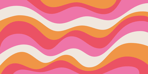 Cool Wavy Trippy Y2k Background. Trendy Groovy Abstract Psychedelic Pattern. Colorful Geometric Abstraction Art.