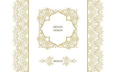 Ornate vector decorative frame. Elegant element for design template