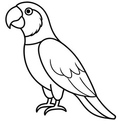 Single Line Parrot Vector Art