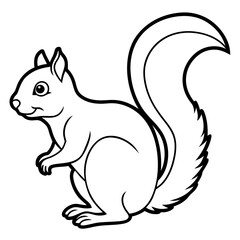 Single-Line Squirrel Vector Illustration