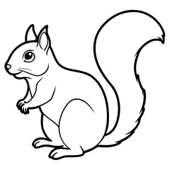 Single-Line Squirrel Vector Illustration