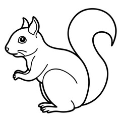 Single-Line Squirrel Vector Illustration