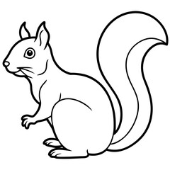 Single-Line Squirrel Vector Illustration