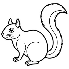 Single-Line Squirrel Vector Illustration