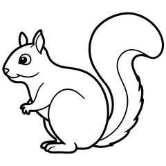 Single-Line Squirrel Vector Illustration