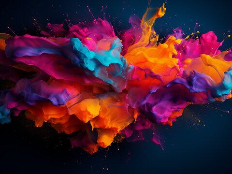 Broken color technique using strokes to create vibrant energy and strong visual impact