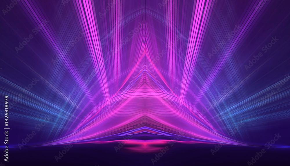 Canvas Prints abstract neon background with bright elements.