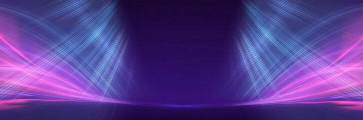 Abstract neon background with bright elements.