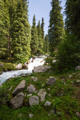 View of Tianshan Mountains in Kyrgyzstan