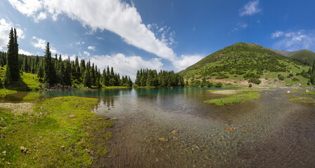 View of Tianshan Mountains in Kyrgyzstan