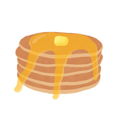 Hand-Drawn Pancake Illustration