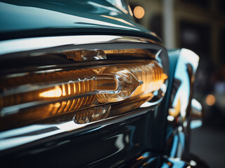 Chrome trim neat dust visible light catching bright details showing precision