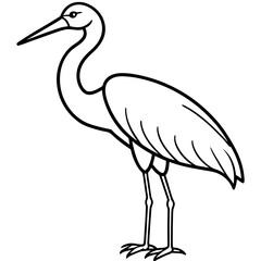 Single-Line Stork Vector Design