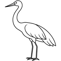Single-Line Stork Vector Design