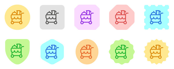 Editable food trolley, room service, food cart vector icon. Part of a big icon set family. Perfect for web and app interfaces, presentations, infographics, etc