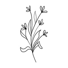 Wildflower icon vector. Flower illustration sign. Home decor symbol or logo.