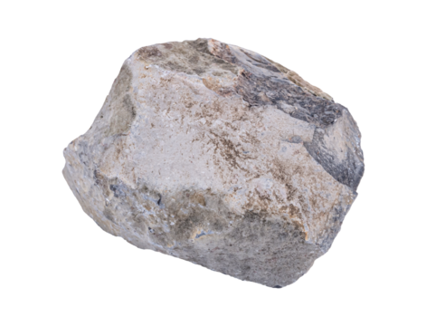 Limestone rock sample . Grey stone specimen. Sedimentary rock	