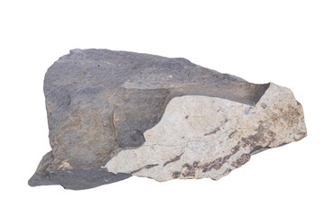 Limestone rock sample . Grey stone specimen. Sedimentary rock	