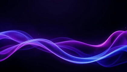 Obraz premium Abstract blue smoke with dynamic flowing waves and light energy