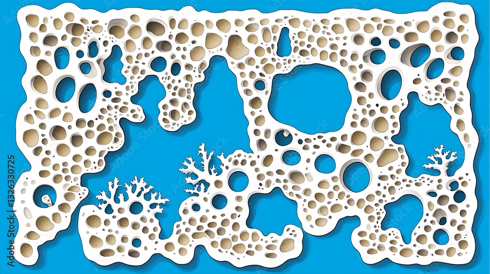 Poster abstract perforated surface with porous structure, generative algorithm design