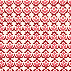 seamless pattern with red  flower