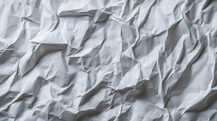Fototapeta premium A white paper with a lot of wrinkles and creases