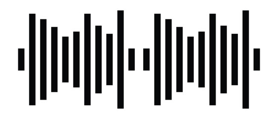 sound wave and audio waves icon, radio waves icon on white background.