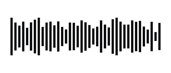 sound wave and audio waves icon, radio waves icon on white background.