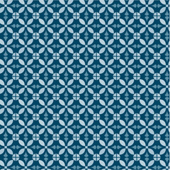 Fototapeta premium seamless pattern with blue flowers