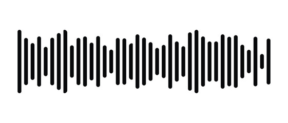 sound wave and audio waves icon, radio waves icon on white background.