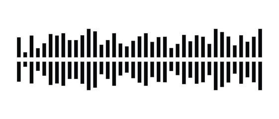 sound wave and audio waves icon, radio waves icon on white background.