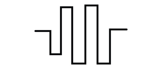 sound wave and audio waves icon, radio waves icon on white background.