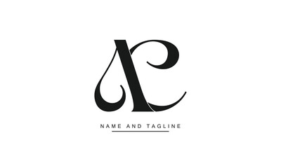 AC,CA Abstract Letters Logo Monogram