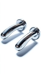 Shiny metallic faucet handles for modern design