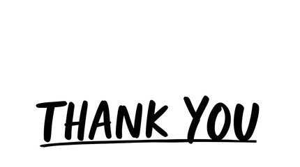 Thank You lettering in a hand drawn style