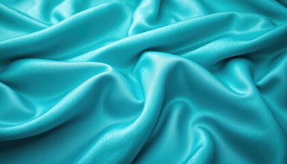 Obraz premium Luxurious Teal Silk Fabric Draped Texture Elegant Smooth Satin Background