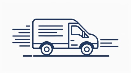 Efficient Moving Delivery Truck Vector Icon: Ideal for Transportation - Related Apps and Websites