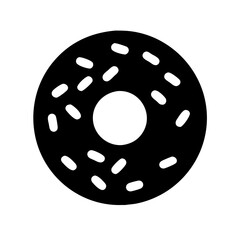 Obraz premium Donuts Summer Food Drinks Minimal Vector Icon