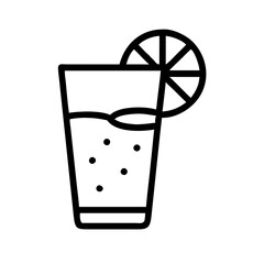 Lemon Soda Summer Food Drinks Minimal Vector Icon