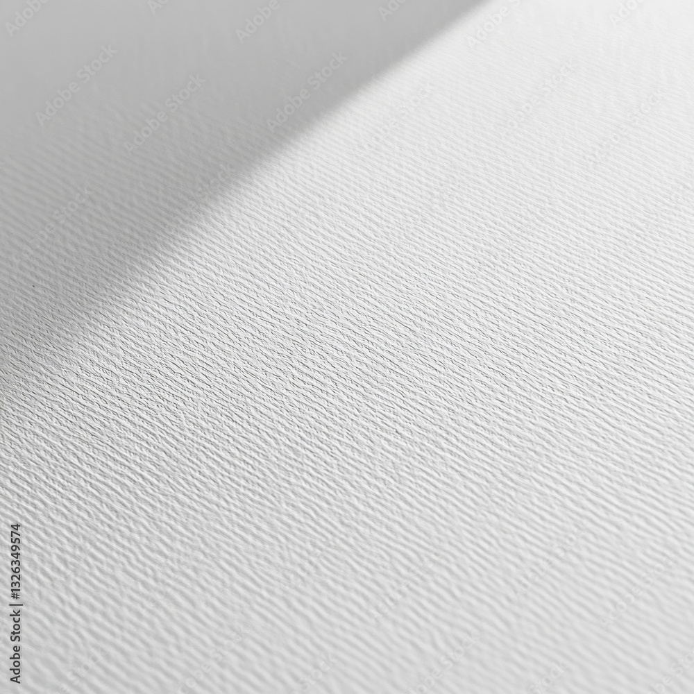 Poster abstract texture: close-up of white textured paper with gentle shadow, minimalist monochrome design.