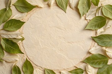 Fototapeta premium Fresh Green Leaves Create a Sustainable Concept for an Eco-Friendly Design Element