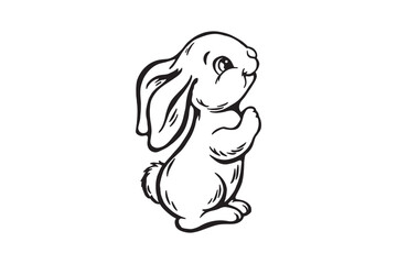 vector illustration of a rabbit