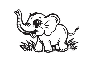 cartoon elephant vector illustration