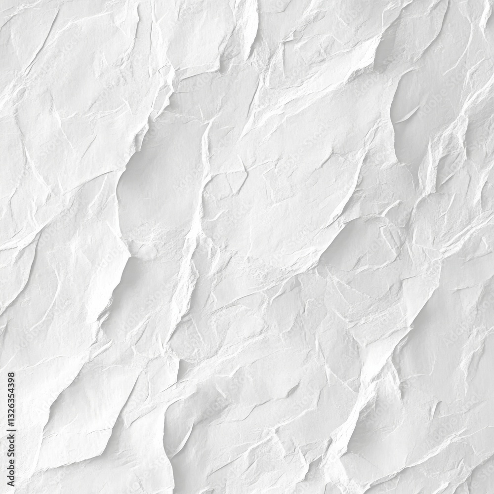 Aufkleber subtle white textured paper: a minimalist background with soft creases and shadows for creative proj